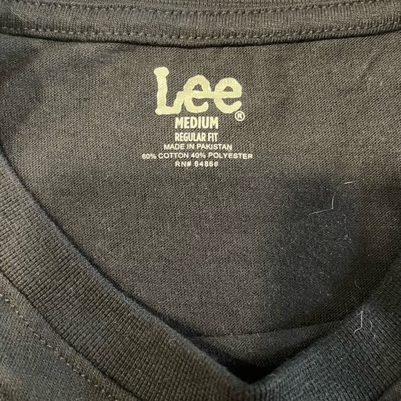 Lee Mens Short Sleeve Logo Graphic Crew Neck T-Shirt - Picture 3 of 4